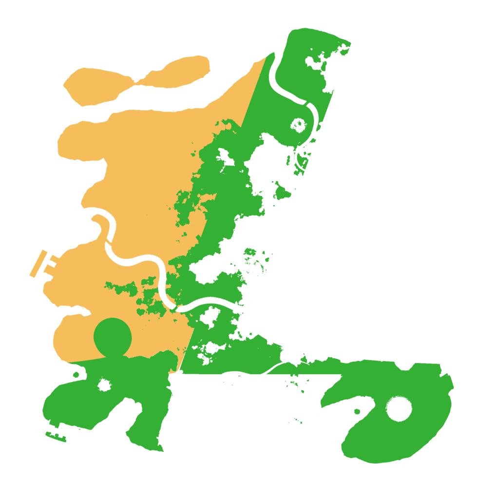 Biome Rust Map: Procedural Map, Size: 3500, Seed: 64166