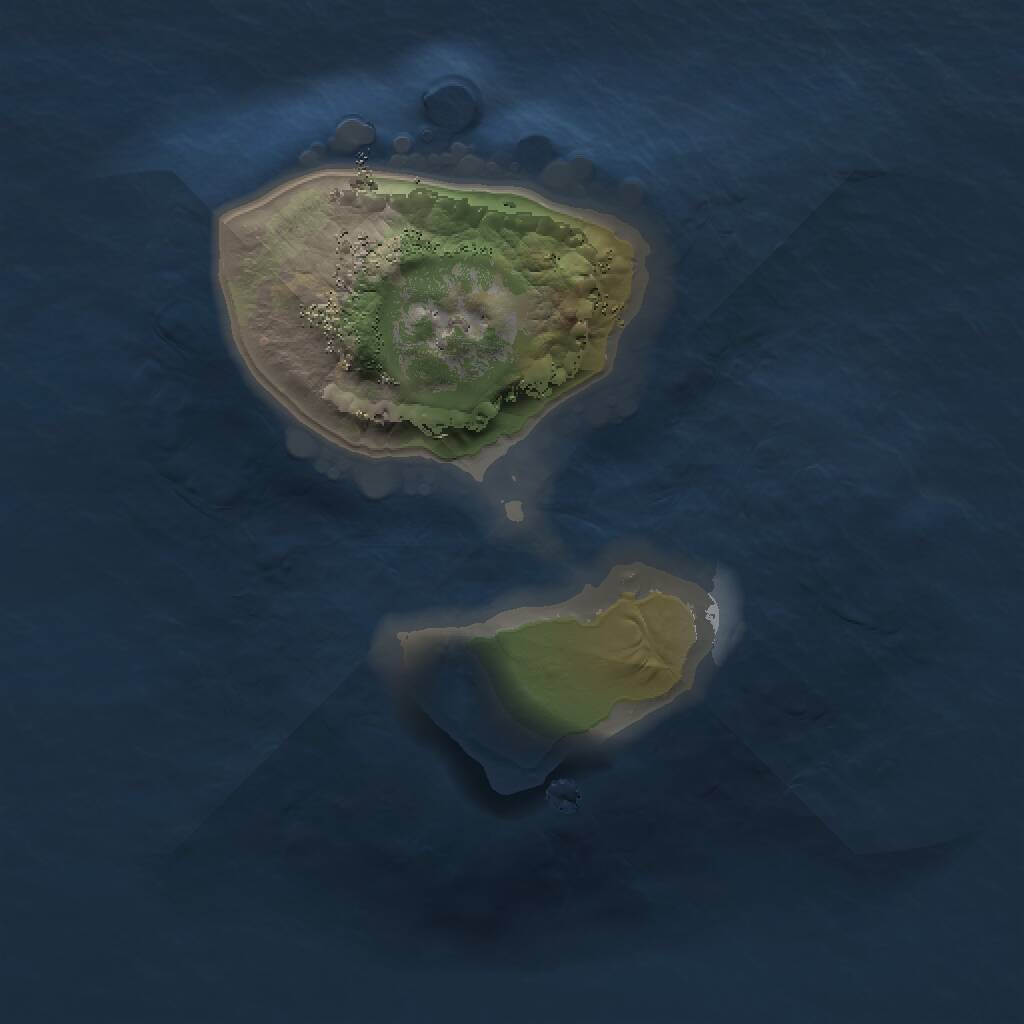 Rust Map: Procedural Map, Size: 1200, Seed: 18385, 1 Monuments