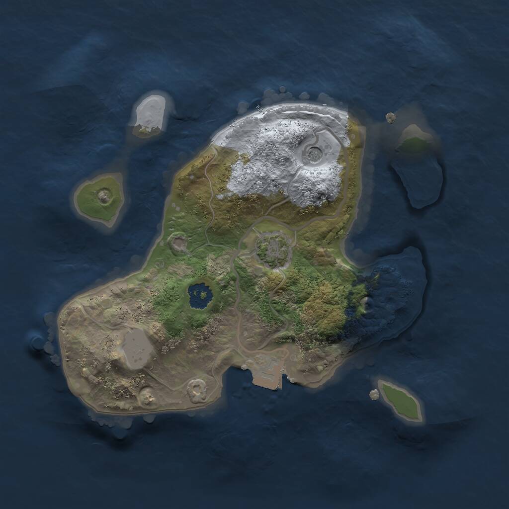 Rust Map: Procedural Map, Size: 2000, Seed: 1682654961, 3 Monuments