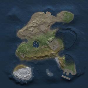 Thumbnail Rust Map: Procedural Map, Size: 2000, Seed: 3245, 4 Monuments