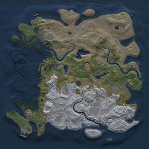 Thumbnail Rust Map: Procedural Map, Size: 4500, Seed: 715679181, 16 Monuments
