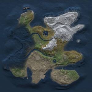 Thumbnail Rust Map: Procedural Map, Size: 2500, Seed: 879, 8 Monuments