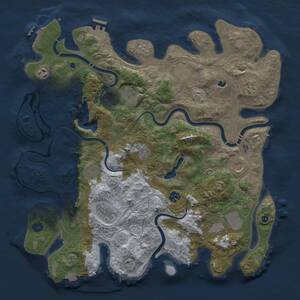 Thumbnail Rust Map: Procedural Map, Size: 4250, Seed: 2028343601, 17 Monuments