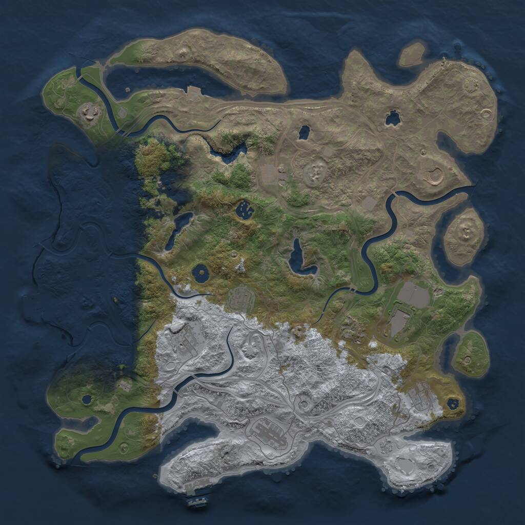 Rust Map: Procedural Map, Size: 4500, Seed: 6978952, 17 Monuments