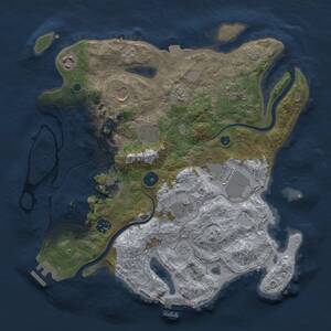 Thumbnail Rust Map: Procedural Map, Size: 3500, Seed: 1771857743, 15 Monuments