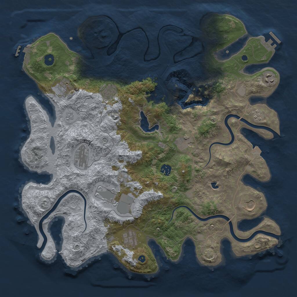 Rust Map: Procedural Map, Size: 4100, Seed: 567955373, 16 Monuments