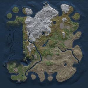 Thumbnail Rust Map: Procedural Map, Size: 4000, Seed: 1582520383, 16 Monuments