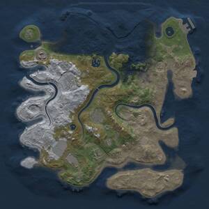 Thumbnail Rust Map: Procedural Map, Size: 3500, Seed: 76535719, 14 Monuments