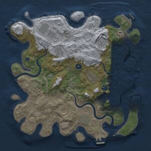 Thumbnail Rust Map: Procedural Map, Size: 3750, Seed: 16102025, 16 Monuments