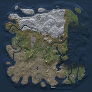 Thumbnail Rust Map: Procedural Map, Size: 4250, Seed: 16102025, 15 Monuments