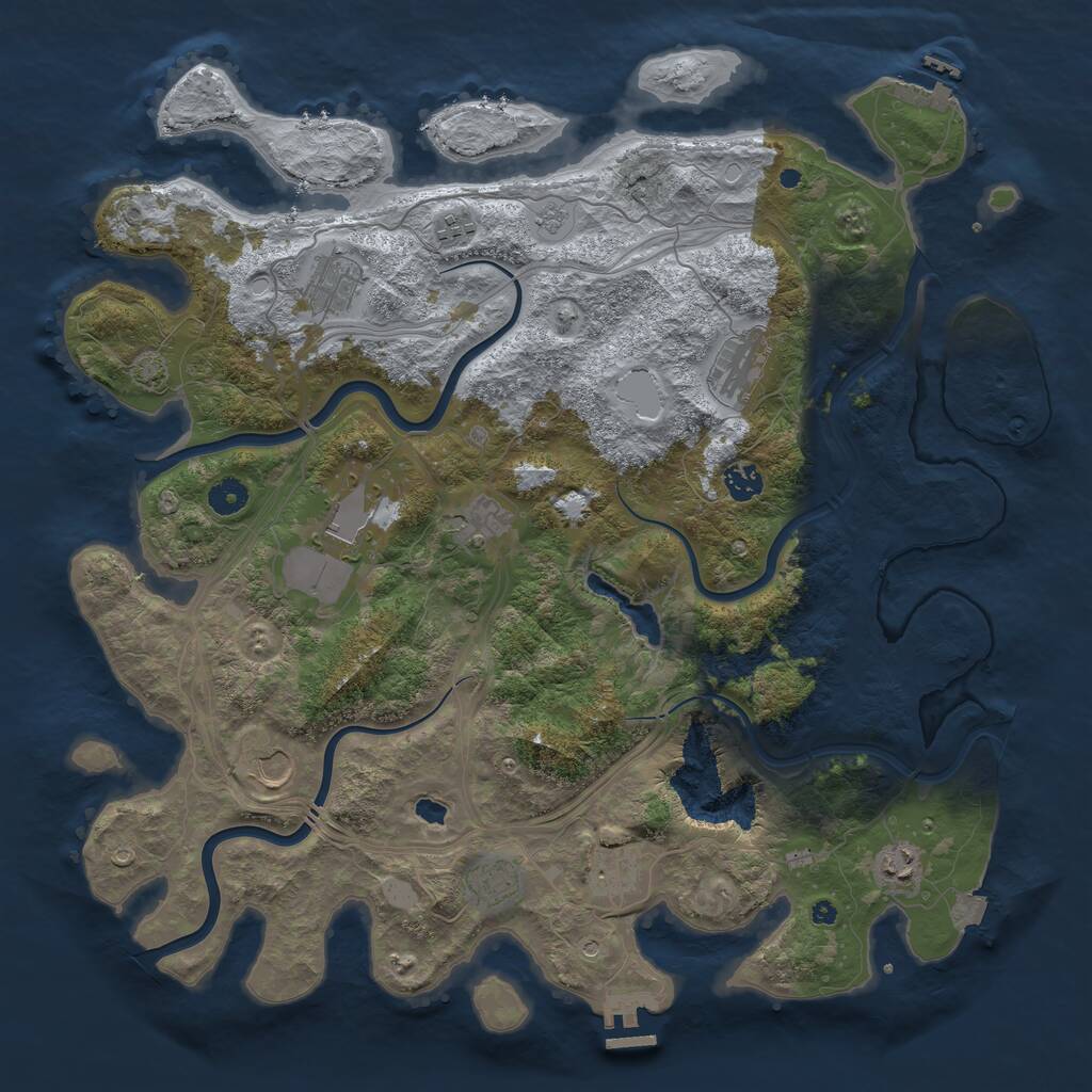 Rust Map: Procedural Map, Size: 4350, Seed: 16102025, 16 Monuments