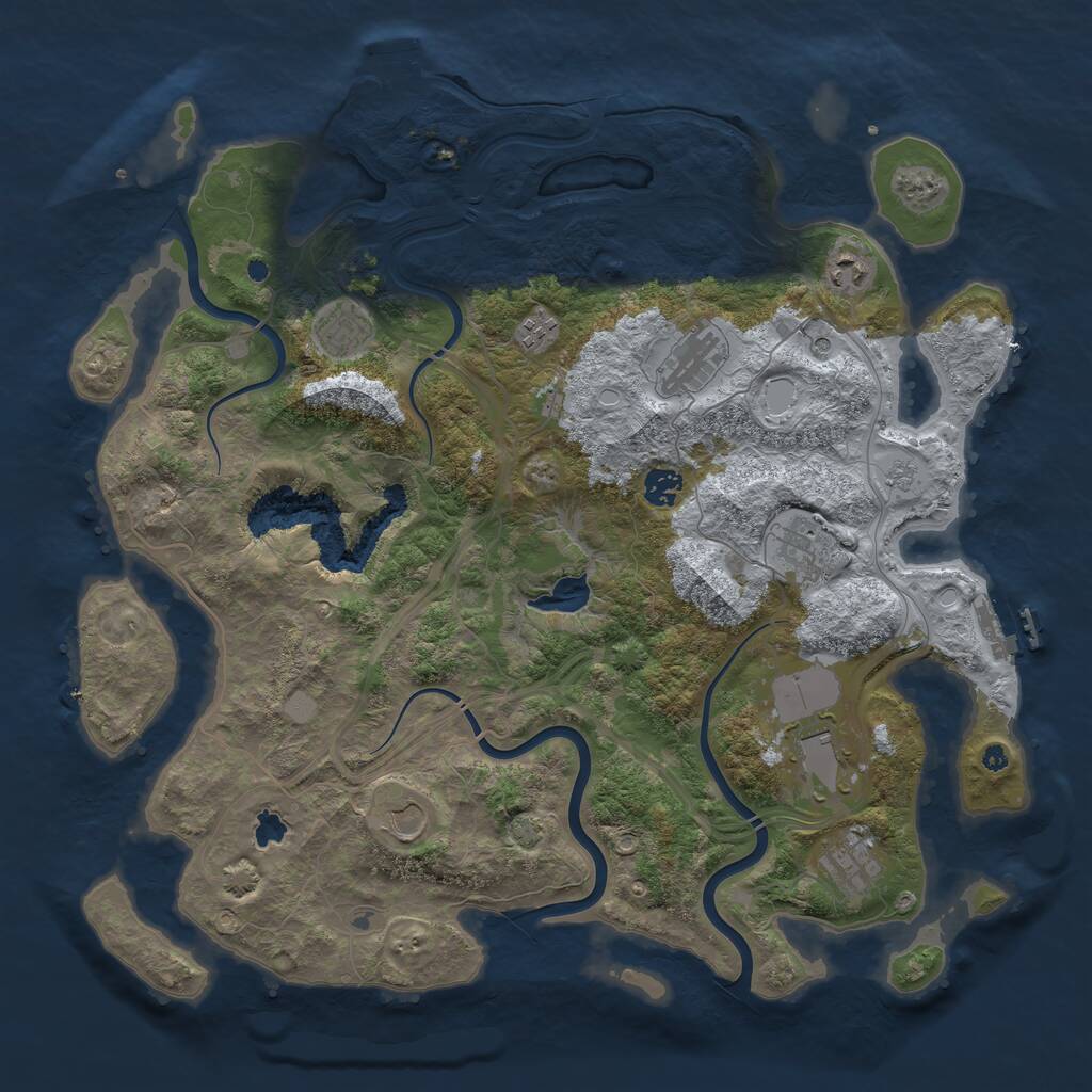 Rust Map: Procedural Map, Size: 4250, Seed: 1701508126, 15 Monuments