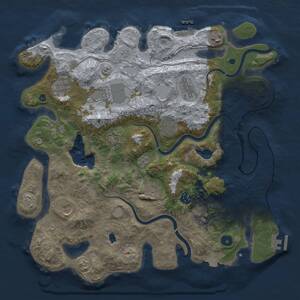 Thumbnail Rust Map: Procedural Map, Size: 4000, Seed: 13042013, 17 Monuments
