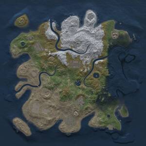 Thumbnail Rust Map: Procedural Map, Size: 3750, Seed: 1667096175, 15 Monuments