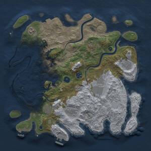 Thumbnail Rust Map: Procedural Map, Size: 3750, Seed: 714891474, 15 Monuments