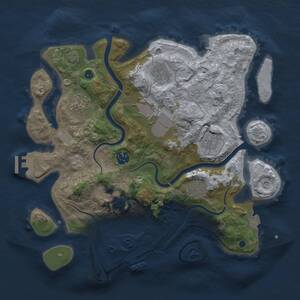 Thumbnail Rust Map: Procedural Map, Size: 3500, Seed: 528686, 14 Monuments