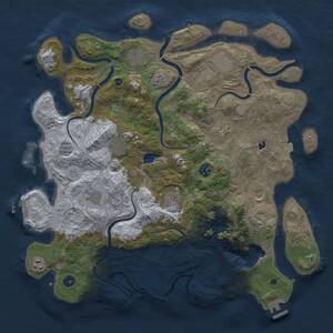 Thumbnail Rust Map: Procedural Map, Size: 4250, Seed: 604772844, 16 Monuments