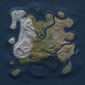 Thumbnail Rust Map: Procedural Map, Size: 2750, Seed: 1274913034, 8 Monuments