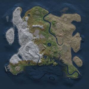 Thumbnail Rust Map: Procedural Map, Size: 3500, Seed: 878289685, 13 Monuments