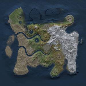 Thumbnail Rust Map: Procedural Map, Size: 3000, Seed: 231486570, 11 Monuments