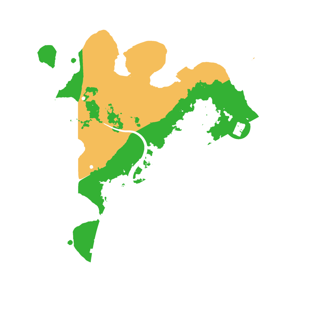 Biome Rust Map: Procedural Map, Size: 2500, Seed: 95000