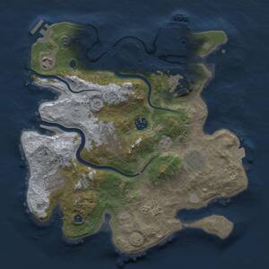 Thumbnail Rust Map: Procedural Map, Size: 3200, Seed: 133575870, 14 Monuments
