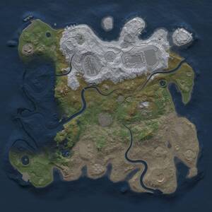 Thumbnail Rust Map: Procedural Map, Size: 3600, Seed: 1125330781, 14 Monuments