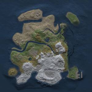 Thumbnail Rust Map: Procedural Map, Size: 3000, Seed: 859328922, 11 Monuments