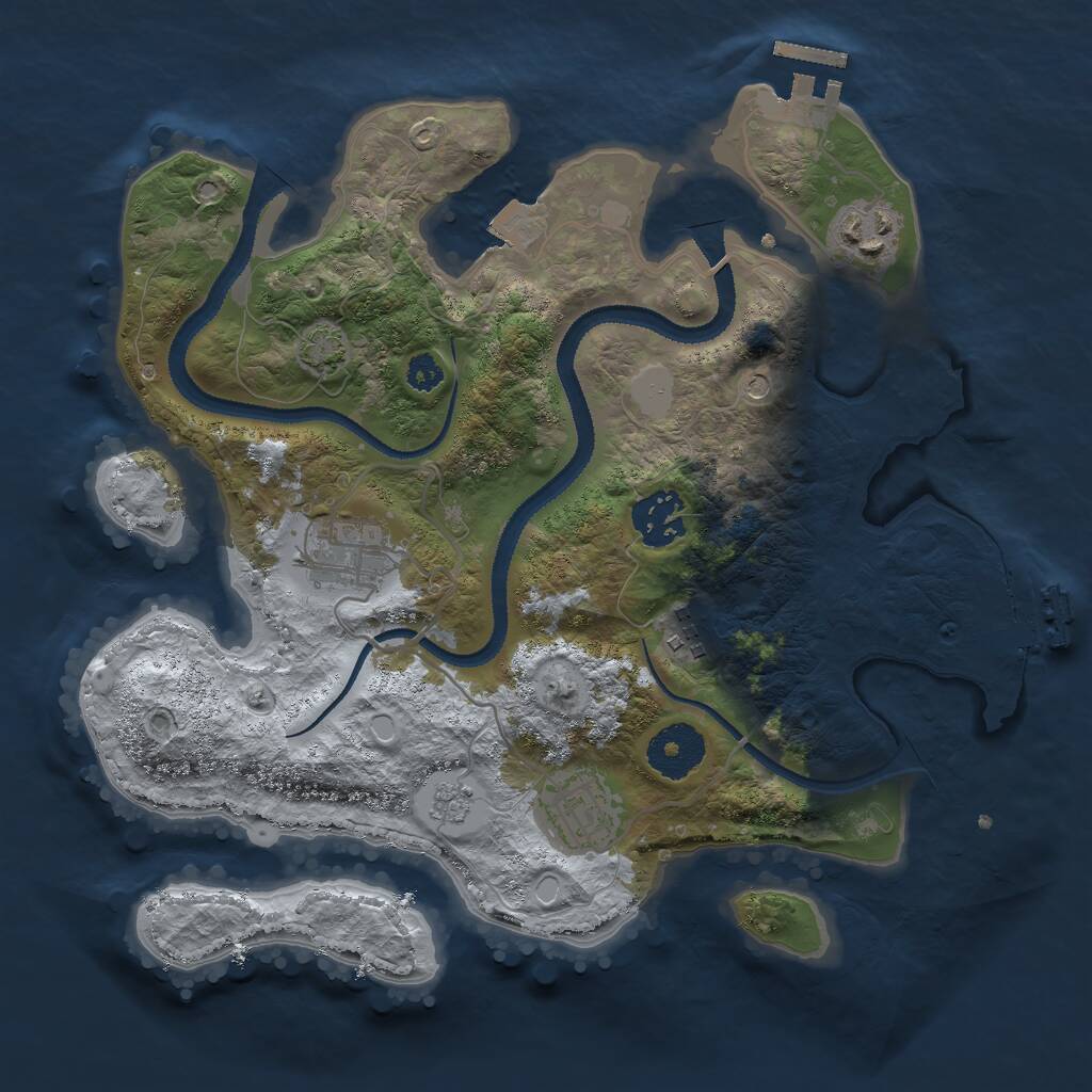 Rust Map: Procedural Map, Size: 3000, Seed: 2025101615, 11 Monuments