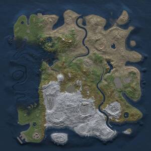Thumbnail Rust Map: Procedural Map, Size: 4000, Seed: 49647, 15 Monuments