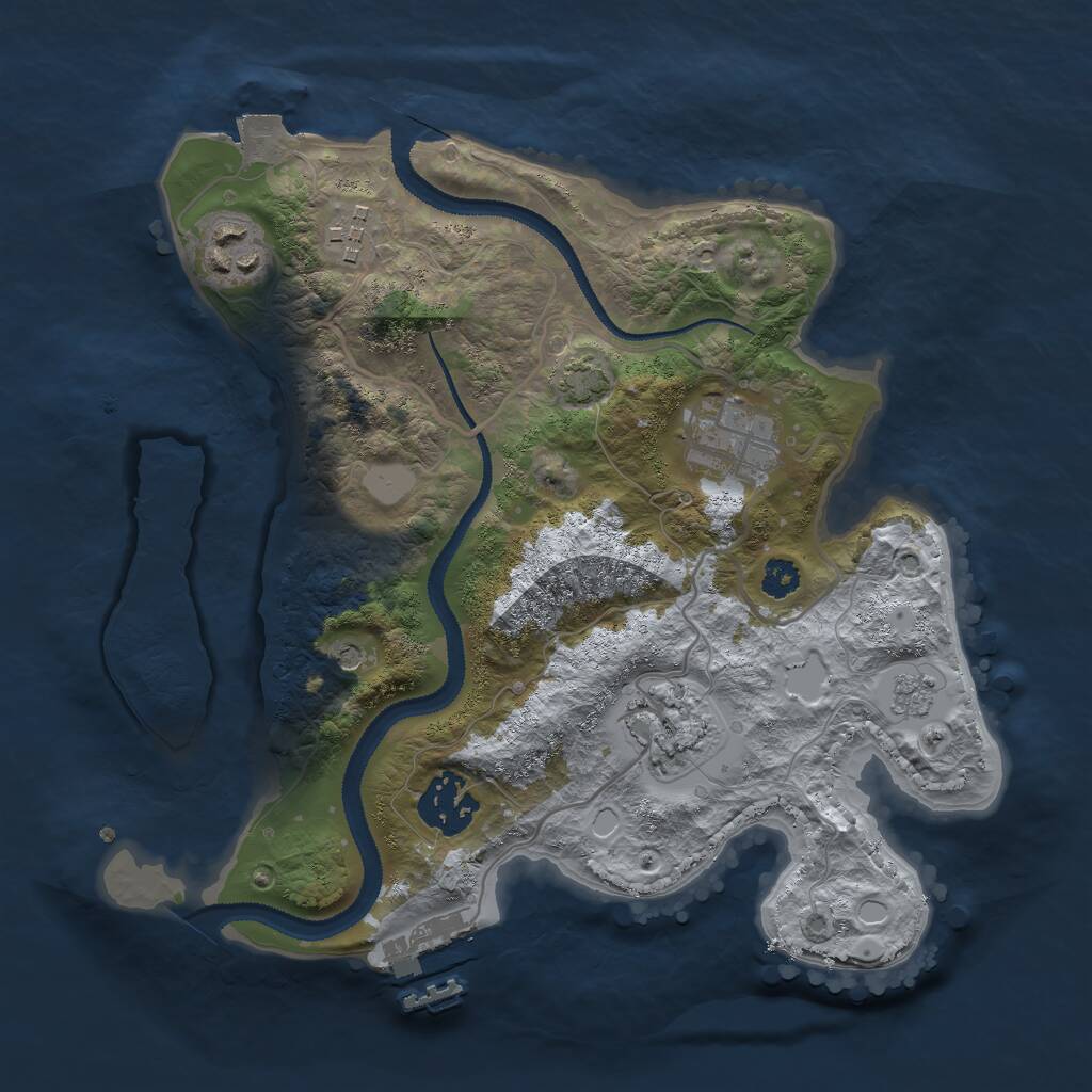 Rust Map: Procedural Map, Size: 2800, Seed: 90000, 10 Monuments