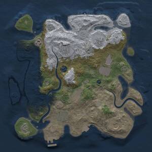 Thumbnail Rust Map: Procedural Map, Size: 3500, Seed: 835151093, 14 Monuments