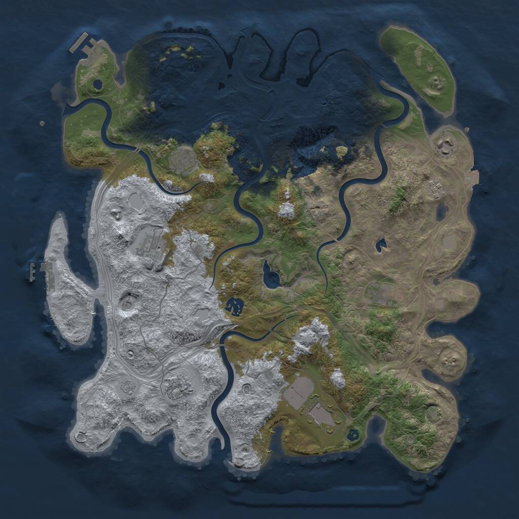 Rust Map: Procedural Map, Size: 4250, Seed: 1872971508, 14 Monuments