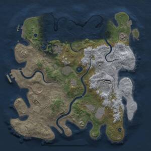 Thumbnail Rust Map: Procedural Map, Size: 3644, Seed: 1860968106, 14 Monuments