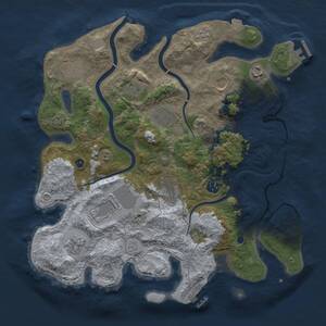 Thumbnail Rust Map: Procedural Map, Size: 3700, Seed: 1948079501, 16 Monuments