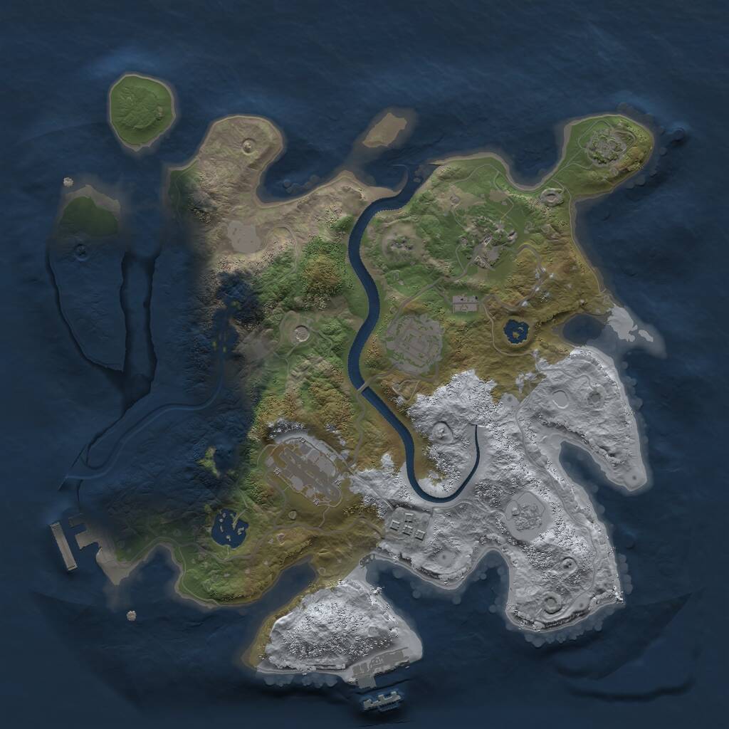 Rust Map: Procedural Map, Size: 3000, Seed: 1286031963, 11 Monuments