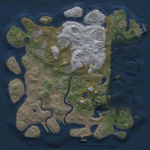Thumbnail Rust Map: Procedural Map, Size: 4250, Seed: 285846117, 16 Monuments