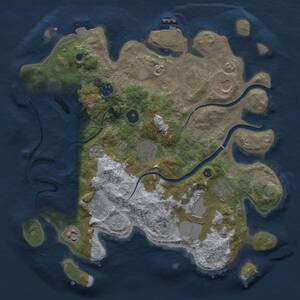 Thumbnail Rust Map: Procedural Map, Size: 3500, Seed: 1031087043, 14 Monuments