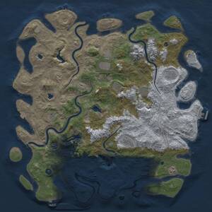 Thumbnail Rust Map: Procedural Map, Size: 5000, Seed: 278551177, 17 Monuments