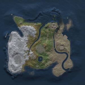 Thumbnail Rust Map: Procedural Map, Size: 2500, Seed: 1413807936, 6 Monuments