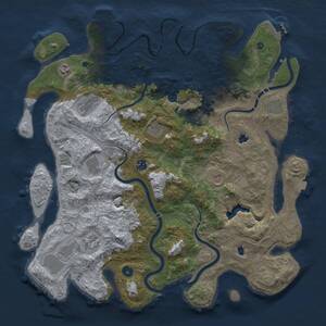 Thumbnail Rust Map: Procedural Map, Size: 4500, Seed: 327681060, 16 Monuments