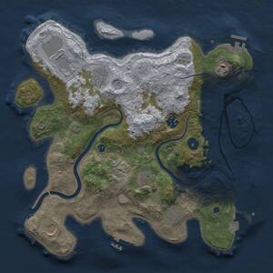 Thumbnail Rust Map: Procedural Map, Size: 3500, Seed: 1081355, 14 Monuments
