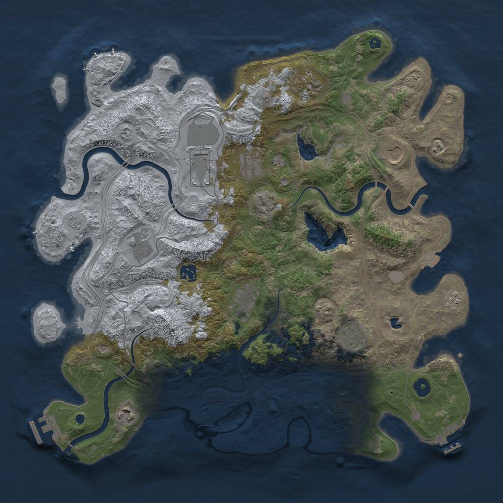 Rust Map: Procedural Map, Size: 4250, Seed: 9563741, 16 Monuments
