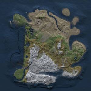 Thumbnail Rust Map: Procedural Map, Size: 3000, Seed: 1035852284, 11 Monuments