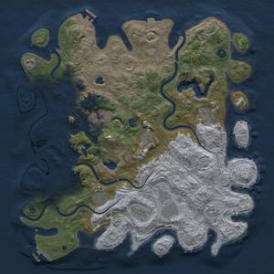 Thumbnail Rust Map: Procedural Map, Size: 4400, Seed: 1983468, 17 Monuments