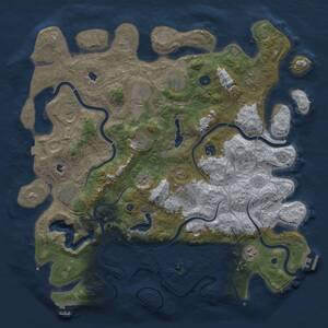 Thumbnail Rust Map: Procedural Map, Size: 4500, Seed: 794454191, 16 Monuments