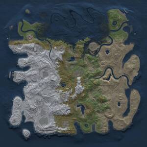 Thumbnail Rust Map: Procedural Map, Size: 4500, Seed: 867183174, 17 Monuments