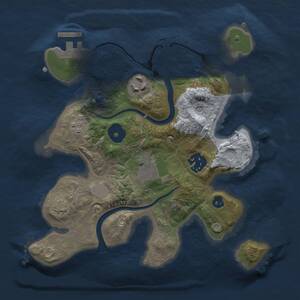 Thumbnail Rust Map: Procedural Map, Size: 2500, Seed: 71393934, 8 Monuments