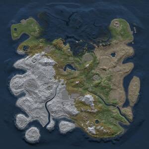 Thumbnail Rust Map: Procedural Map, Size: 4000, Seed: 998172, 16 Monuments