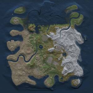 Thumbnail Rust Map: Procedural Map, Size: 3600, Seed: 2344, 16 Monuments